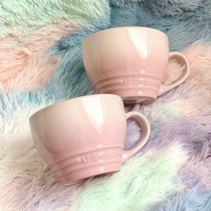 Le Creuset Shell Pink Bistro Mugs 400ml
